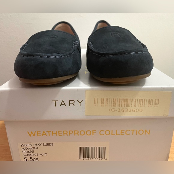 NIB! WATERPROOF TARYN ROSE KAREN SILKY SUEDE DRIVING LOAFERS US 5.5 EU 35.5 BLUE - Picture 6 of 13